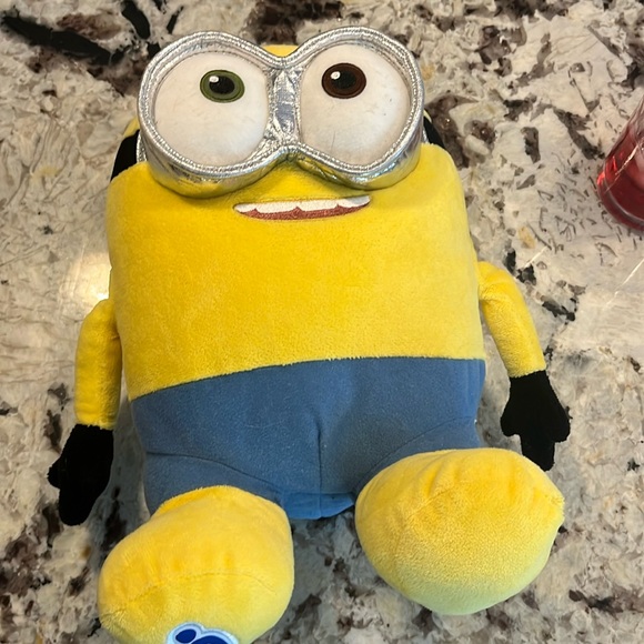Build A Bear Minion Bob Despicable Me Stuffed Plush Toy Yellow Dude Goggles - Picture 1 of 6